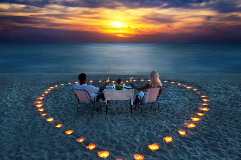 Romantic Couple on Beach